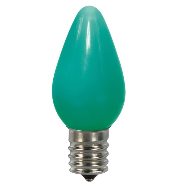 Vickerman 0.96 watt 130V C7 Ceramic LED Green Bulb with Nickel Base 25 per Bag XLEDSC74-25 - main